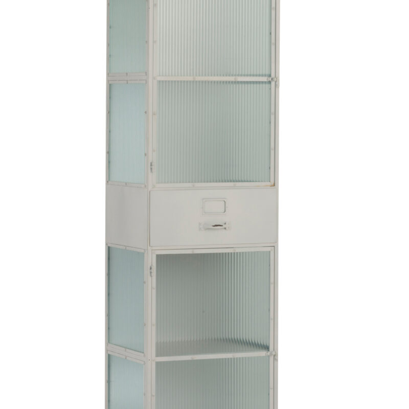 Hochschrank aus Metall mit 2 Türen