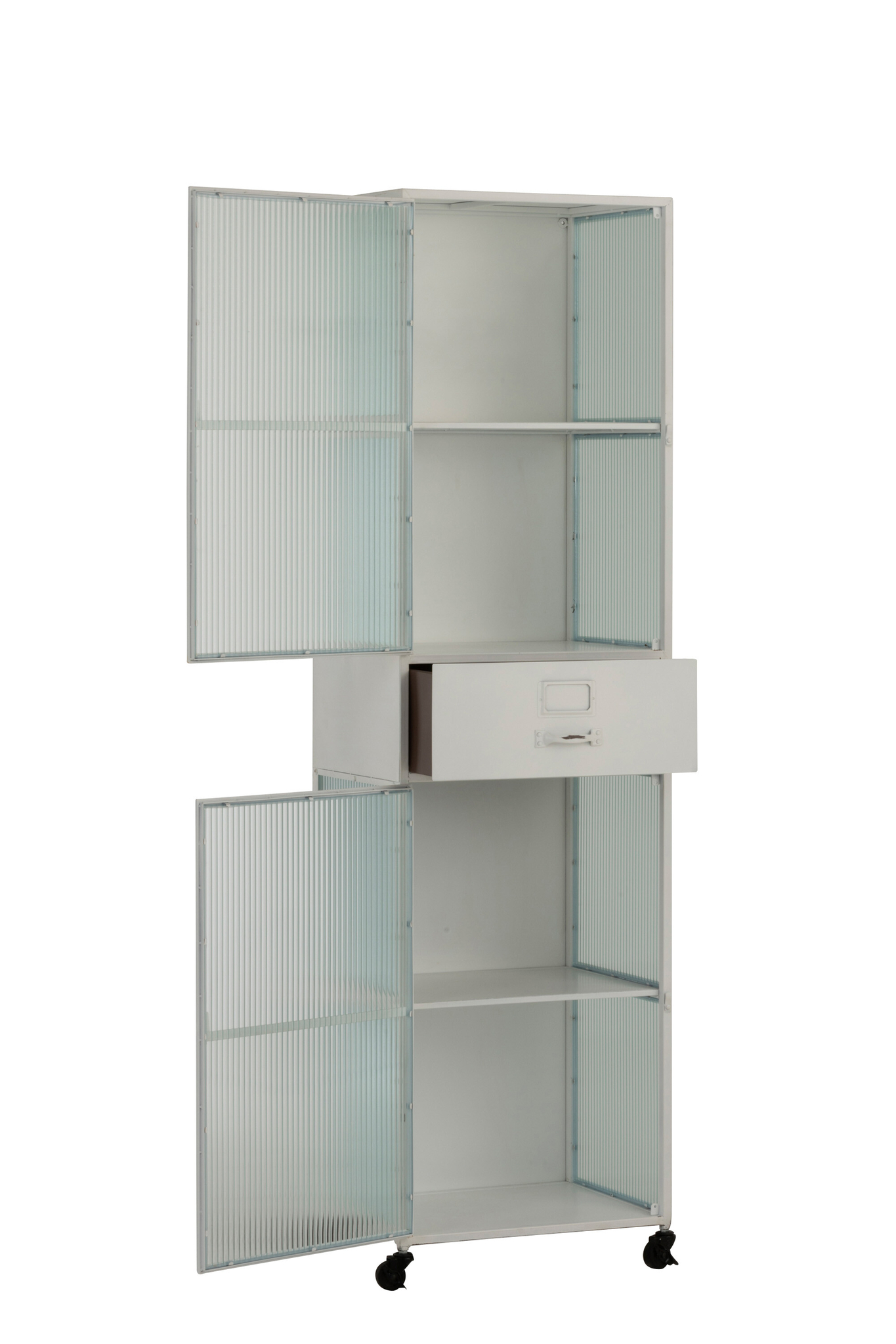 Hochschrank aus Metall mit 2 Türen – Bild 3