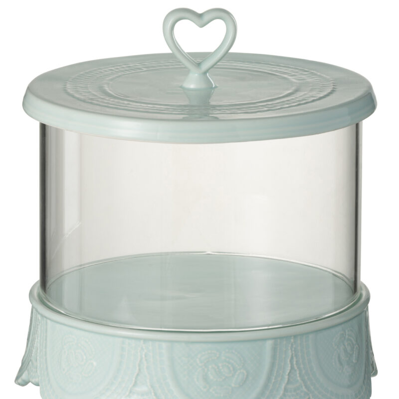 Kuchenplatte mit Glashaube (Herz)