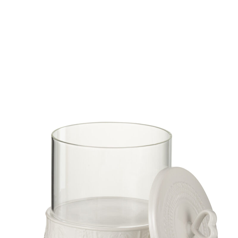 Glockenglas in Herzform eiß