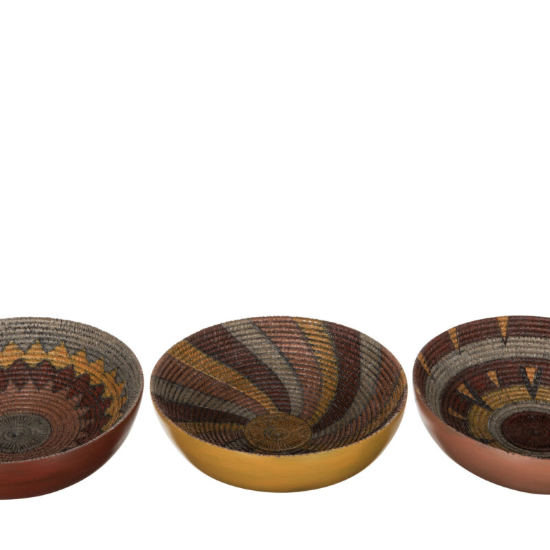 Runde Schale Poly-Mix braun