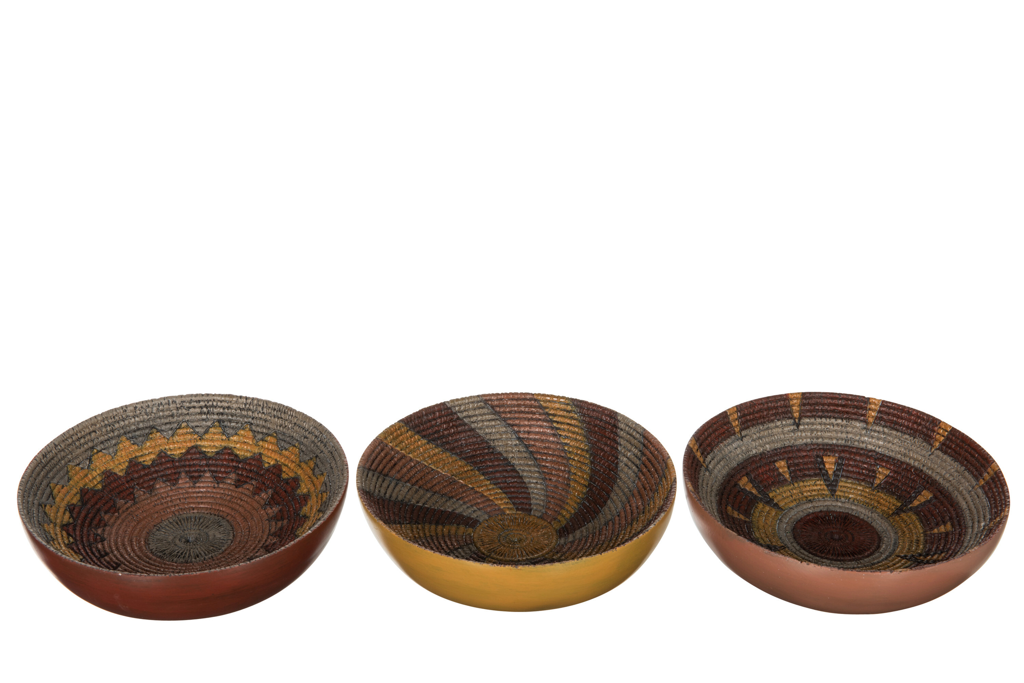 Runde Schale Poly-Mix braun