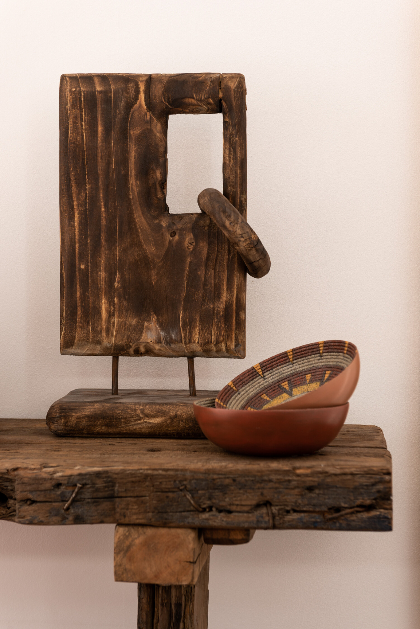 Runde Schale Poly-Mix braun – Bild 2