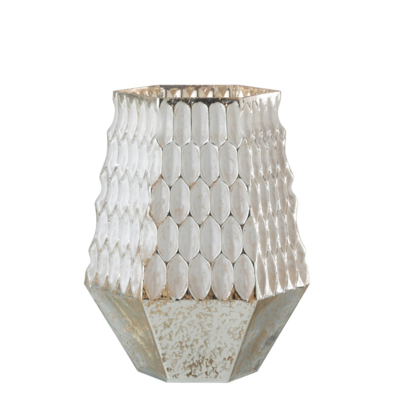 Hurricane Glas mit Muster in Gold