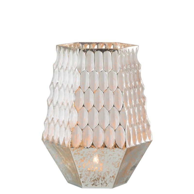 Hurricane Glas mit Muster in Gold