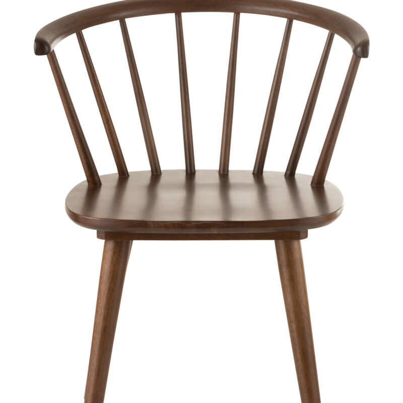 Vintage Holzstuhl aus Gummibaum in Braun