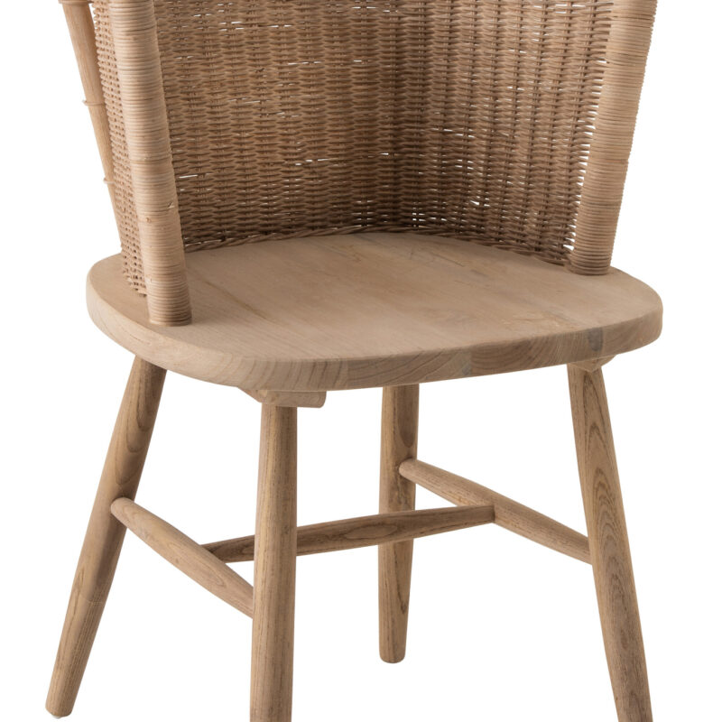 Schalenstuhl aus Ulmenholz