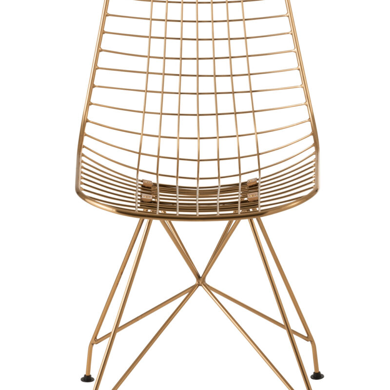 Stuhl Charlotte aus Stahl in Gold