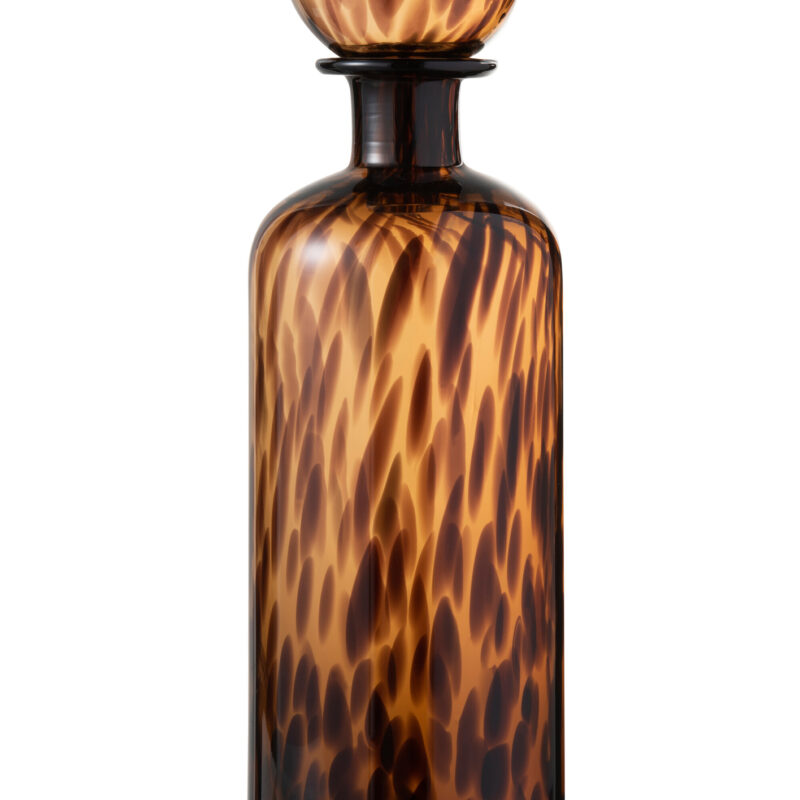 Dekorglas Bottle+Stop Speck Braun/Schwarz