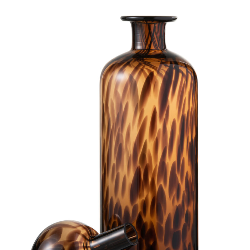 Dekorglas Bottle+Stop Speck Braun/Schwarz