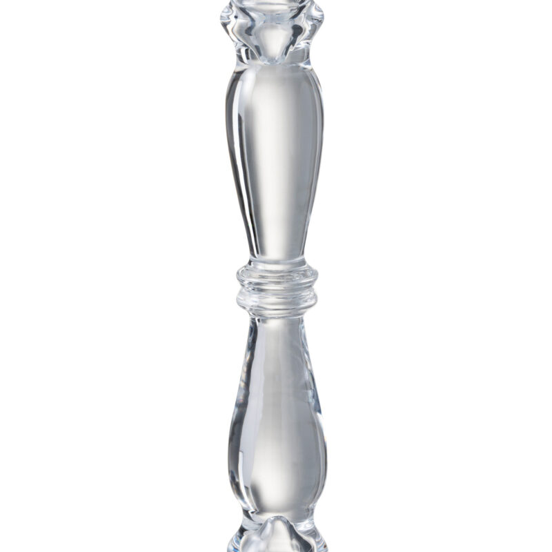 Großer Kerzenhalter aus klarem Glas