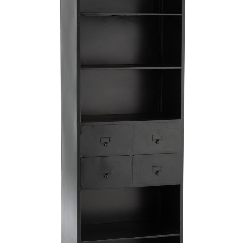 Metallschrank mit 5 Einlegeböden und 4 Schubladen