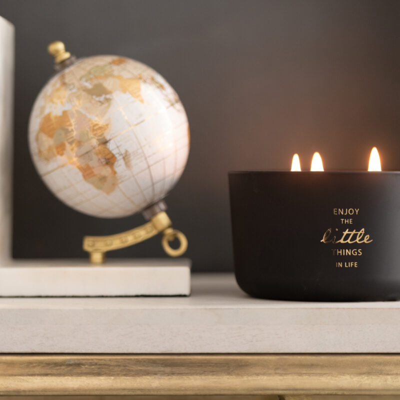 Buchstütze Globus weiß/gold