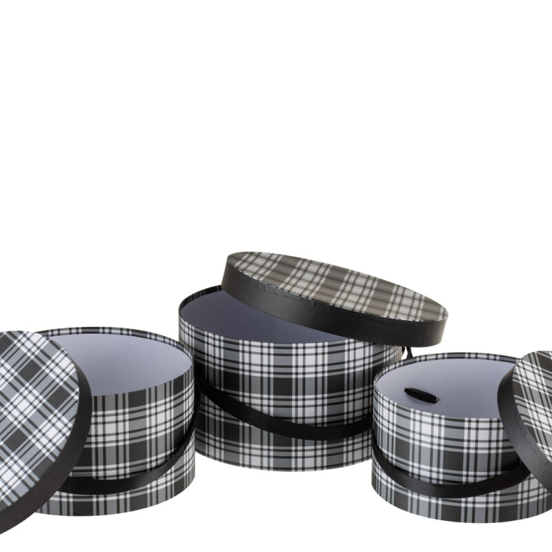 Aufbewahrungsboxen 3er Set Rautenmuster