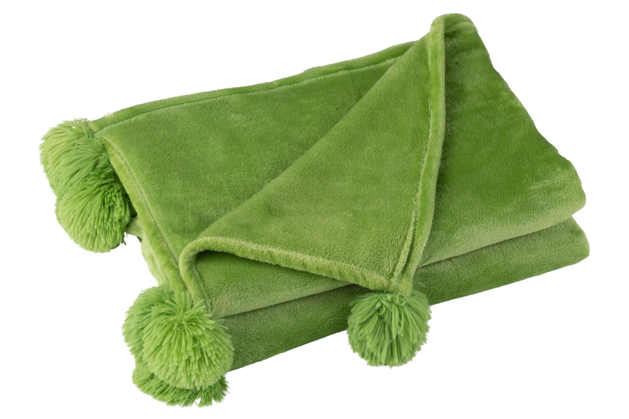 Karo Pompom Decke – Bild 2
