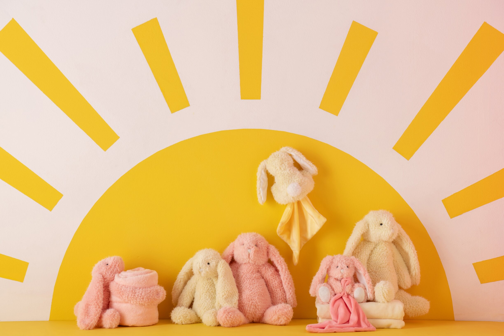Doudou Hase 2er-Set rosa/gelb
