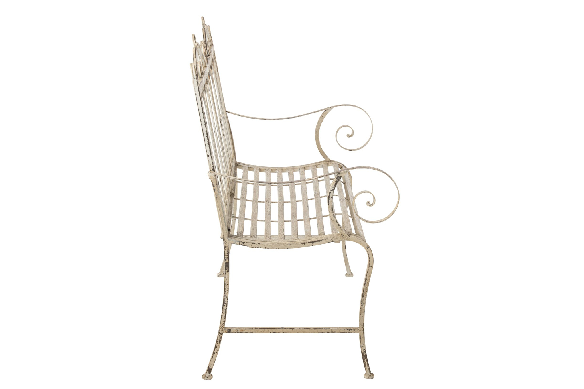Elegante Metallbank in Off White mit modernem Design – Bild 3
