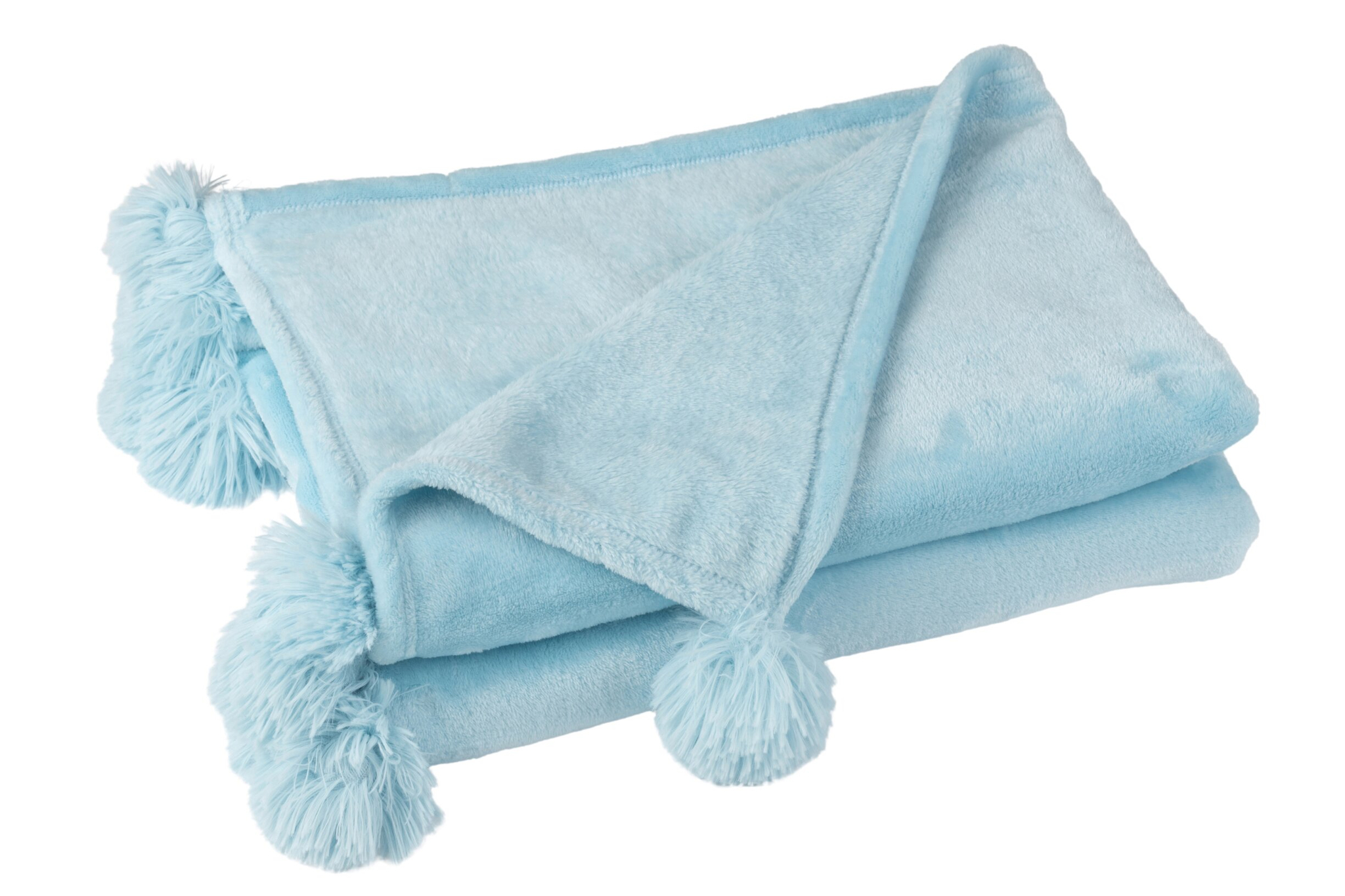 Karo Pompom Decke